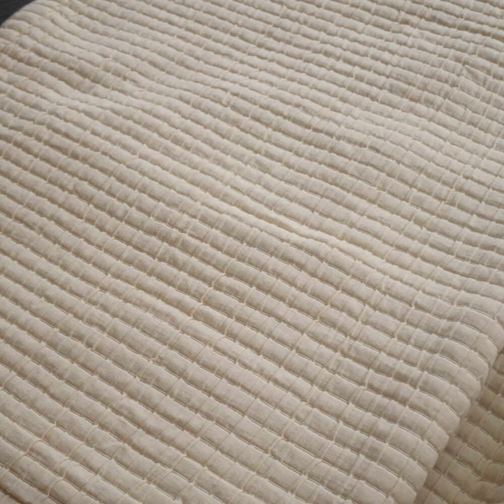 NEW Quince Organic Ribbed Cotton Coverlet FULL QUEEN Ivory Cream NO SHAMS - Picture 4 of 6
